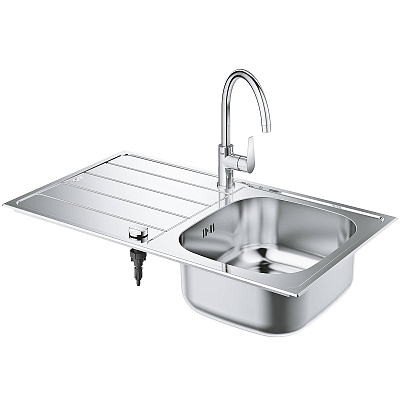 Кухонная мойка со смесителем Grohe K200 31562SD1 нержавеющая сталь
