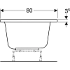 Акриловая ванна Geberit Renova Plan 180х80 554.307.01.1 белый