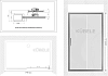 Душевая дверь в нишу Kubele DE019D2-CLN-MT-170х200, профиль матовый хром