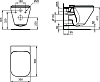 Подвесной унитаз Ideal Standard Tonic II K316601/K7064 AquaBlade с сиденьем, белый