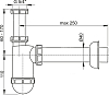 Сифон для раковины Alcaplast A43 AG210522140, белый