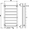 Электрический полотенцесушитель Laris Лавина П9 500x800 L 73207650 с полкой, хром