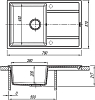 Кухонная мойка Florentina Липси 780 антрацит