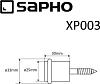 Дверной упор Sapho Simple Line XP003, хром