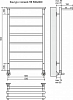 Полотенцесушитель водяной Terminus Контур П8 500x900 4660059582498 с полкой