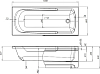 Акриловая ванна DIWO Ростов 160x70 см, с ножками