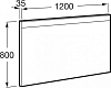 Зеркало с подсветкой 120 см Roca Prisma 812262000