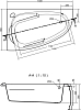 Акриловая ванна Cersanit Joanna 150x95 L 63336 без гидромассажа