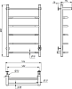 Полотенцесушитель электрический Ewrika Сафо FT 80х50, с полкой, хром