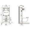 Инсталляция Jacob Delafon с безободковым унитазом Vitra Metropole 7672B003-1687 с функцией биде и сиденьем микролифт, клавиша белая, комплект