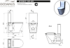 Унитаз-компакт Oceanus 1-001.6(P), нержавеющая сталь