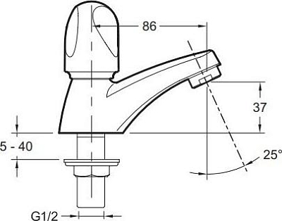 Смеситель для раковины Jacob Delafon Galeo CD E72922-CP