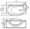 Акриловая ванна Gemy 171х92 G9072 C L белый
