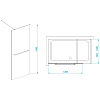 Душевая перегородка RGW WA-041B 35104012-14 профиль черный, стекло прозрачное