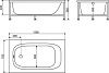 Акриловая ванна BelBagno 130х70 BB101-130-70