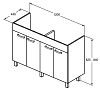 Тумба под раковину Ideal Standard Tempo E0538TI черный