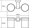 Подстаканник двойной Wasserkraft Donau 9428D