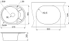 Кухонная мойка Granula GR-5802 Ут000006295 серый