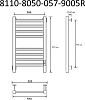 Электрический полотенцесушитель Маргроид B81 8110-8050-057-9005R 50x80 см черный