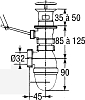 Сифон для раковины Jacob Delafon E62000-NF, без отделки