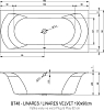 Акриловая ванна Riho Linares 190x90 L B143017005 без гидромассажа