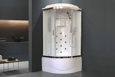Душевая кабина 90х90 см Royal Bath NRW RB90NRW-C-CH стекло матовое с гидромассажем
