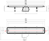 Душевой лоток Pestan Confluo Premium White Glass Gold Line 300 белое стекло/позолоченная сталь