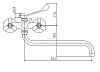 Смеситель для ванны с душем Cron CN12 CN2612-3 хром