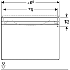 Тумба с раковиной 80 см Geberit Renova Plan 869580000-122280000 белый