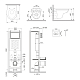 Унитаз Willow c инсталляцией ErgoFit Am.Pm IS110151.DX15C1700 c кнопкой смыва хром глянец