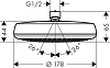 Верхний душ Hansgrohe Crometta Overhead shower 160 1jet 26577000