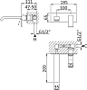 Смеситель для раковины Cezares PORTA-BLI-01-W0, хром