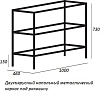 Стальной каркас под раковину Cezares CADRO-100/46/73-2C-PIA-MET-ST, чёрный