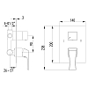 Смеситель для ванны с душем Lemark Unit LM4527C хром