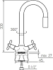 Смеситель для кухни BOOU BA5318-1F-E351A-B702, белый