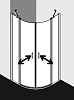 Душевой уголок Kermi Cada XS CK P55 09020 VPK 90 см R550