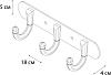 Планка Fixsen FX-1713 хром 3 крючка