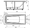 Акриловая ванна Aquatek Либра 170x70 см LIB170-0000021, белый