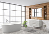 Тумба под раковину BelBagno ALBANO-CER-1050-2C-SO-RVB 105 см, Rovere Vintage Bianco