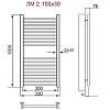 Полотенцесушитель водяной Ника Modern ЛМ 2 100/30 хром