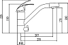 Смеситель для кухни Savol S-L1321L серый