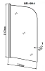 Шторка на ванну Grossman GR-100/1