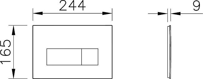 Клавиша смыва Vitra Root Square 740-2380 хром