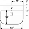 Раковина 65 см Geberit Smyle 500.230.01.1, белый