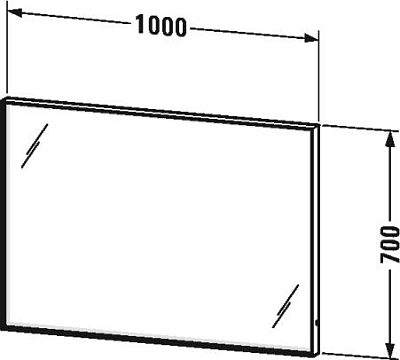 Зеркало с подсветкой 100 см Duravit L-Cube LC738200000