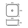 Раковина накладная Aqueduto Espiral ESP0330 серый