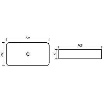 Раковина накладная Ceramica Nova Element CN6054MW белый