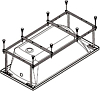 Монтажный набор для ванны Roca Uno 160х75