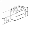 Тумба с раковиной Roca Ona 80 бежево-серый матовый, 2 ящика A857630510