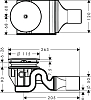 Сифон для поддона Hansgrohe Raindrain 90 XX 60067000